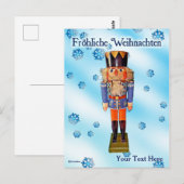 German Nutcracker - Fröhliche Weihnachten Postkarte (Vorne/Hinten)