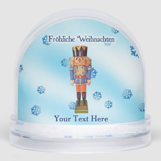 German Nutcracker - Fröhliche Weihnachten Schneekugeln (Vorderseite)