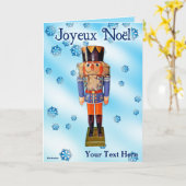 German Nutcracker - Joyeux Noël Karte (Gelbe Blume)