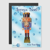 German Nutcracker - Joyeux Noël Magnetkarte (Vorne/Hinten)