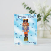 German Nutcracker - Joyeux Noël Postkarte (Stehend Vorderseite)