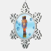 German Nutcracker Schneeflocken Zinn-Ornament (Rechts)