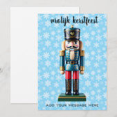 German Nutcracker - Vrolijk kerstest Custom Feiertagskarte (Vorne/Hinten)
