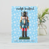 German Nutcracker - Vrolijk kerstest Custom Feiertagskarte (Stehend Vorderseite)