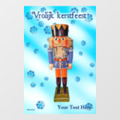 German Nutcracker - Vrolijk kerstest Fensteraufkleber (Blatt)