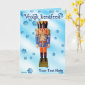German Nutcracker - Vrolijk kerstest Karte (Gelbe Blume)