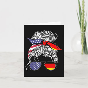 German Patriot Grown Proud Women Girl Fla Karte