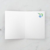 German Periwinkle, Faux Lace, Polka Dots Birthday Karte (Innenseite)