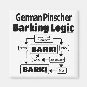 German Pinscher Barking Logic Magnet (Vorne)