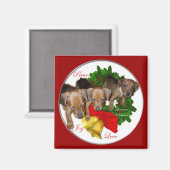 German Pinscher Christmas Geschenke Magnet (Vorderseite/Rückseite)