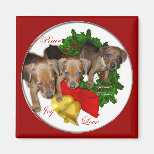 German Pinscher Christmas Geschenke Magnet