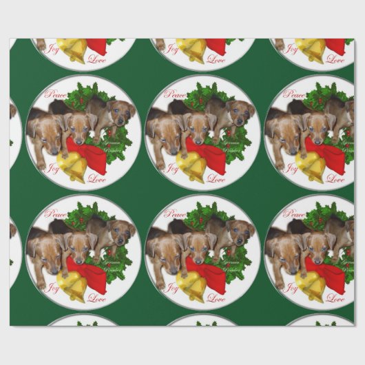 German Pinscher Christmas Geschenkpapier (Flach)