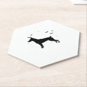 German Pinscher Dog � Halloween Moon Silhouette Cl Untersetzer (angewinkelt)