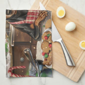 German Pinscher Holiday Baking: Feierliche Weihnac Geschirrtuch (Viertel Falte)