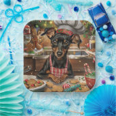 German Pinscher Holiday Baking: Feierliche Weihnac Pappteller (Party)