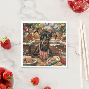 German Pinscher Holiday Baking: Feierliche Weihnac Serviette