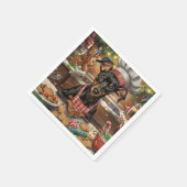 German Pinscher Holiday Baking: Feierliche Weihnac Serviette (Ecke)