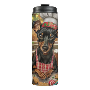 German Pinscher Holiday Baking: Feierliche Weihnac Thermosbecher