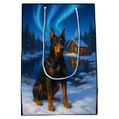 German Pinscher Holiday Card Mittlere Geschenktüte (Rückseite)