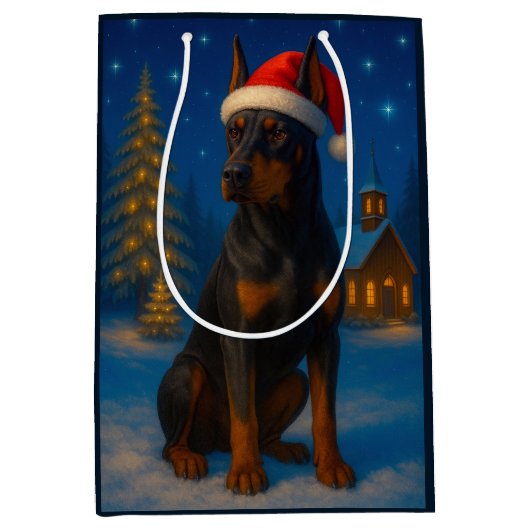 German Pinscher Holiday  Mittlere Geschenktüte (Vorderseite)