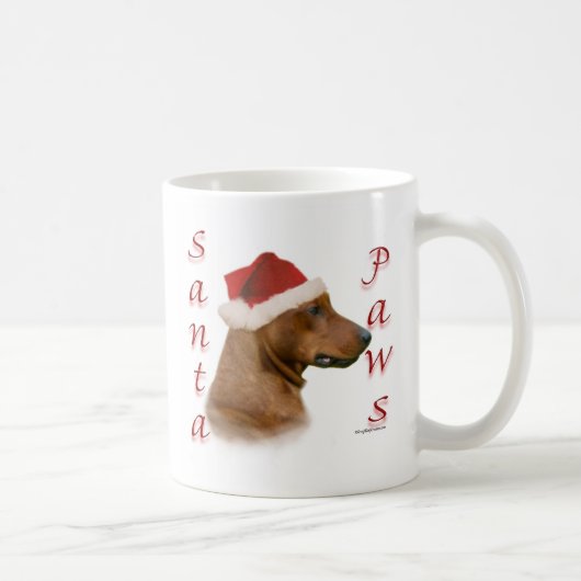 German Pinscher Santa Paws Kaffeetasse (Rechts)