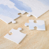 German Pinscher Snowy Courtyard Santa Hat Puzzle (Seite)