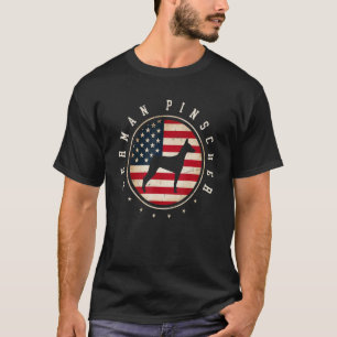 German Pinscher Usa Flag 4. Juli Mama Vater T-Shirt