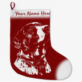 German Pointer Christmas Stocking Dog Stockings Großer Weihnachtsstrumpf (Vorderseite)
