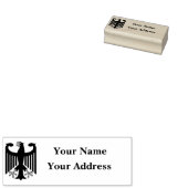 German Republic black eagle emblem address stamp Gummistempel (Stempel)