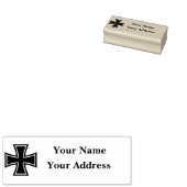 German Republic iron cross emblem address stamp Gummistempel (Stempel)