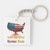 German Roots American Map Schlüsselanhänger (Rückseite)