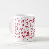 German Rouhaired Pointer Christmas Design Kaffeetasse (Vorderseite Links)