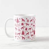 German Rouhaired Pointer Christmas Design Kaffeetasse (Links)