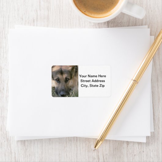 German Shepard Adressaufkleber (Insitu)