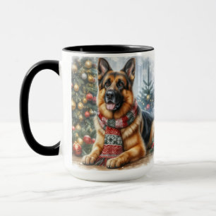 German Shepard Christmas Coffee Tasse Cup