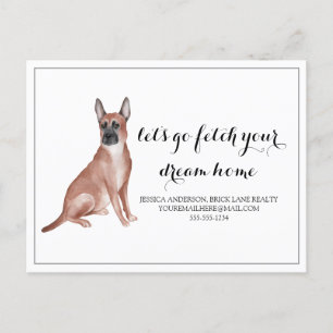 German Shepard Dog Real Anwesen Kaufen Marketing Postkarte