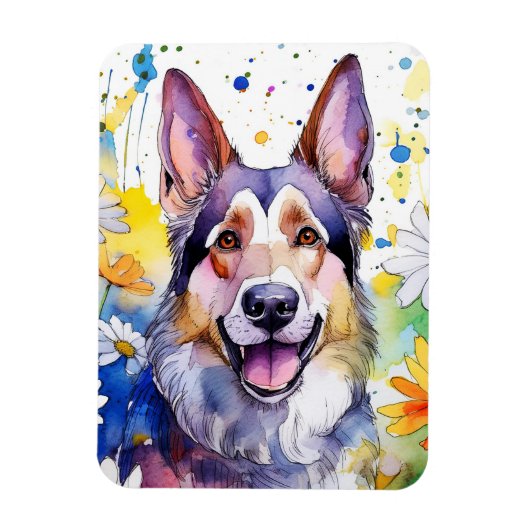 German Shepard Foto Magnet (Vertikal)