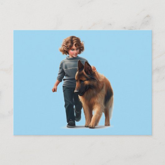 German Shepard Postkarte (Vorderseite)