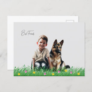 German Shepard Postkarte