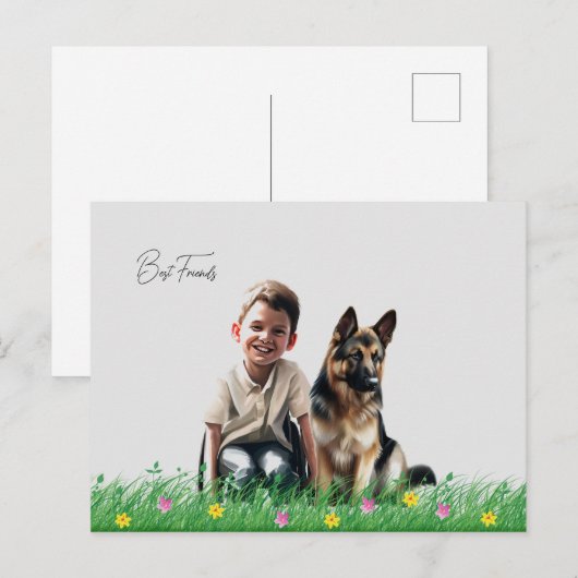 German Shepard Postkarte (Vorne/Hinten)