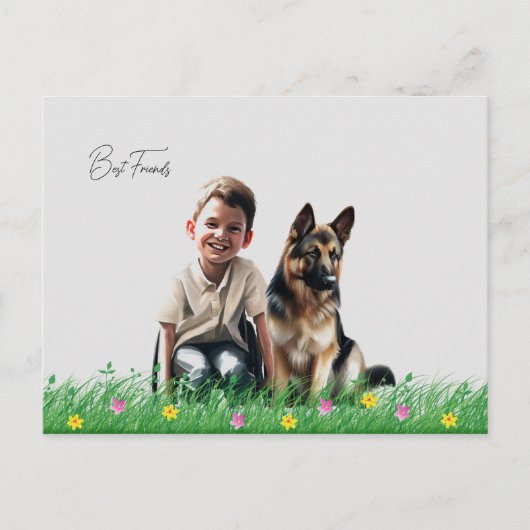 German Shepard Postkarte (Vorderseite)