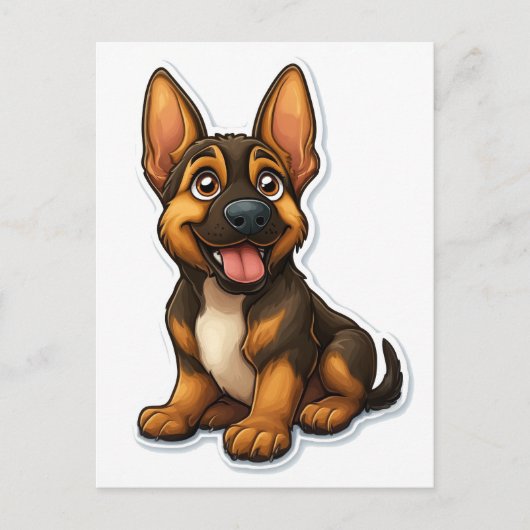 German Shepard Puppy Postkarte (Vorderseite)