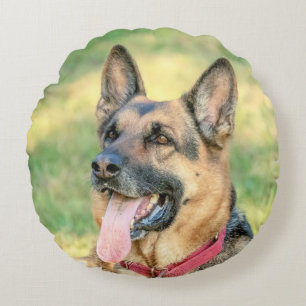 German Shepard Rundes Kissen