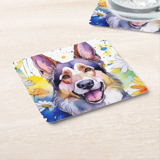 German Shepard Untersetzer (angewinkelt)