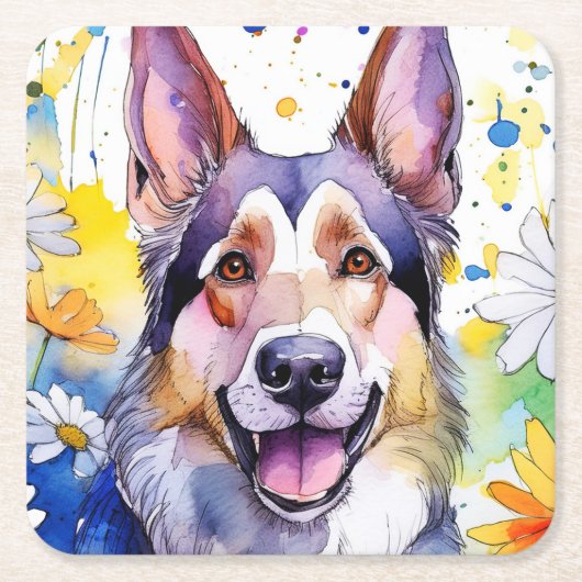 German Shepard Untersetzer (Vorderseite)