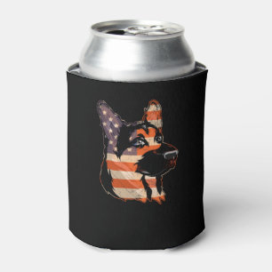 German Shepherd 4. Juli American Flag Dosenkühler
