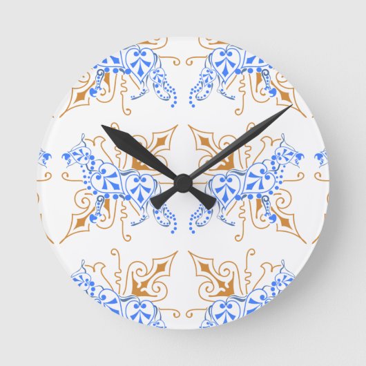 German Shepherd abstrakt Runde Wanduhr (Vorderseite)