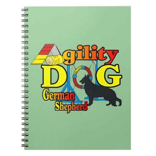 German Shepherd Agility Notizblock (Vorderseite)