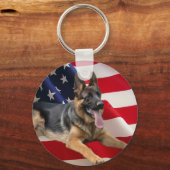 German Shepherd America Schlüsselanhänger (Vorderseite)