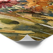 German Shepherd Among Vibrant Wildflowers Poster (Ecke)